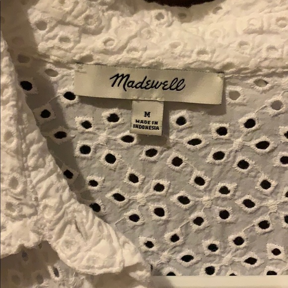 White Eyelet M Madewell Top - Picture 2 of 5
